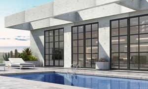 urban balcony with pool